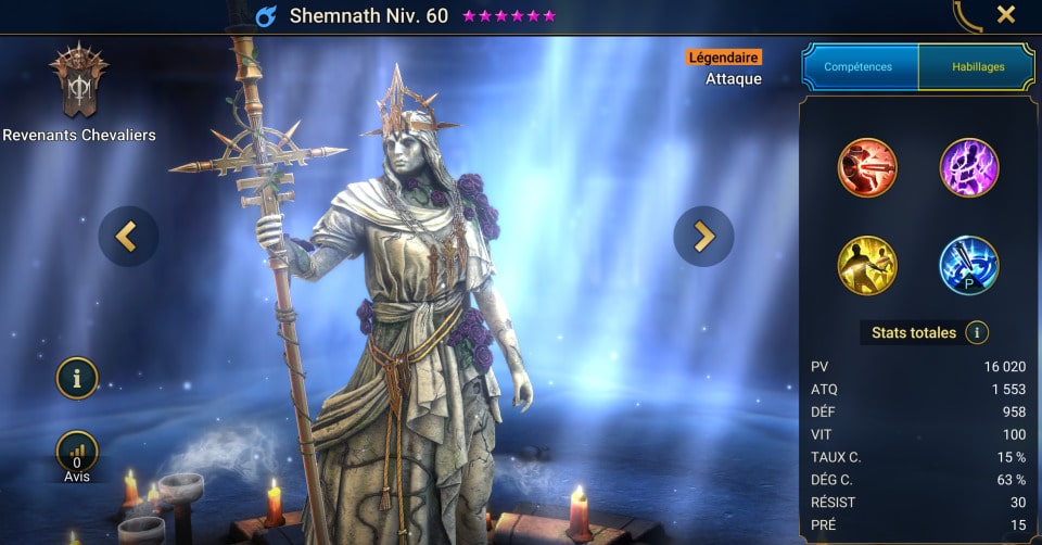 Guide masteries, grace and artifact on Shemnath on RSL 