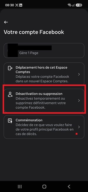 Функция «Отключить» или «Удалить» в Facebook