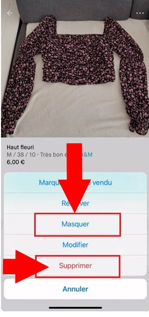 投稿を非表示にするか削除するかを選択してください。.