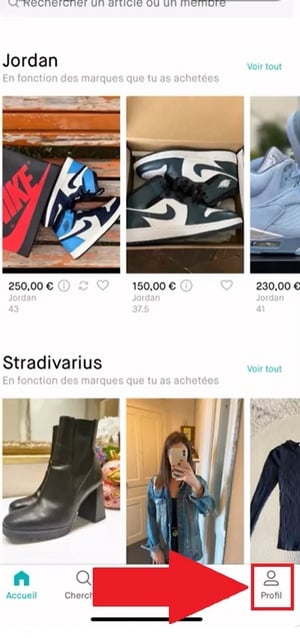 Vintedのプロフィールをクリックして、出品中の商品をご覧ください。 ©Antonin for Alucare.fr