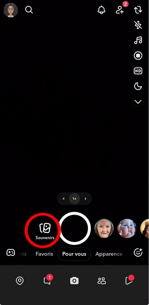 Snapchat-Erinnerungen