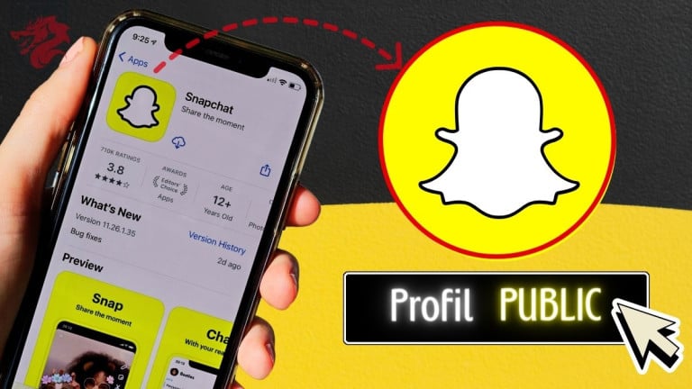 Ilustrasi gambar untuk artikel kami "Cara menempatkan profil Snapchat Anda di Publik".