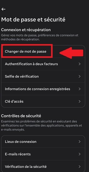 フェイスブック設定のパスワード変更オプション