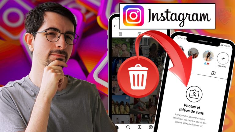 Illustration de la suppression de toutes les photos Instagram