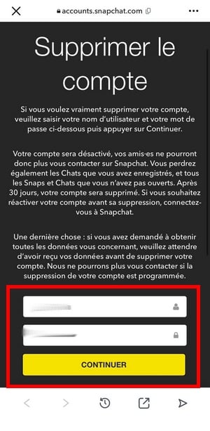モバイル(iPhone)でアカウントを削除する