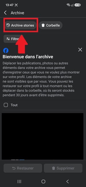 Facebookの「ストーリーをアーカイブ」機能