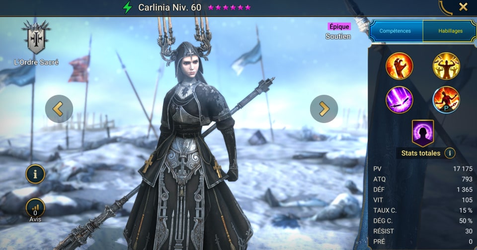 Guide masteries, grace and artifact on Carlinia on RSL 