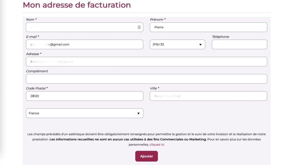 Mondial Relayのサイトで支払いを確定してください。.