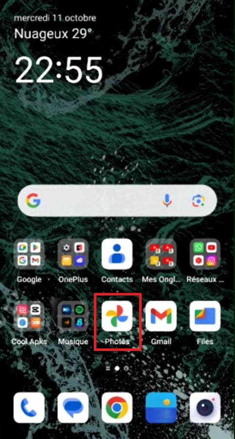 Откройте приложение «Google Фото» на смартфоне с ОС Android.
