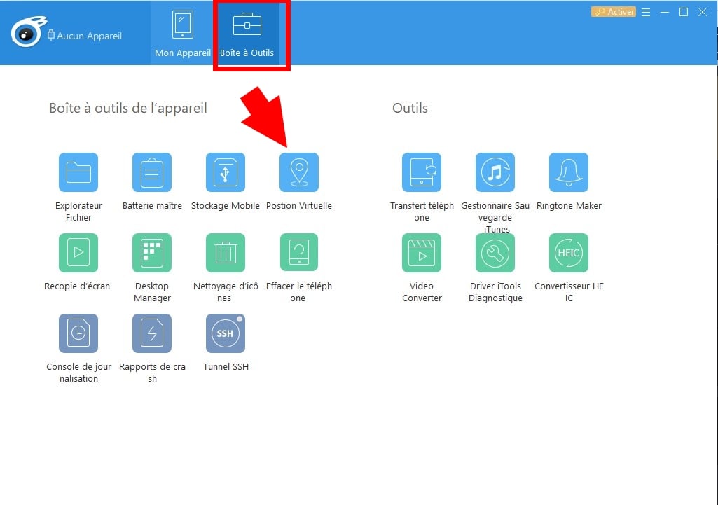 Imagen que ilustra el paso donde poner toolbox + Virtual position en Itools
