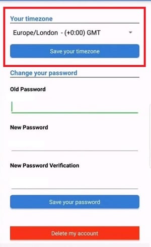 Captura de ecrã do registo no WhatsMonitor