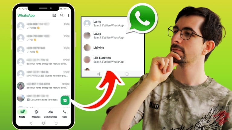 Como posso saber se estou nos contactos do Whatsapp dele?