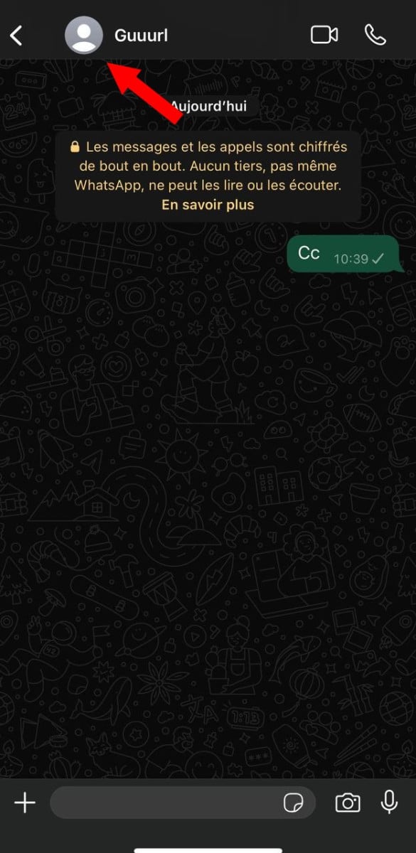 Eksempel på et tomt WhatsApp-profilbillede 