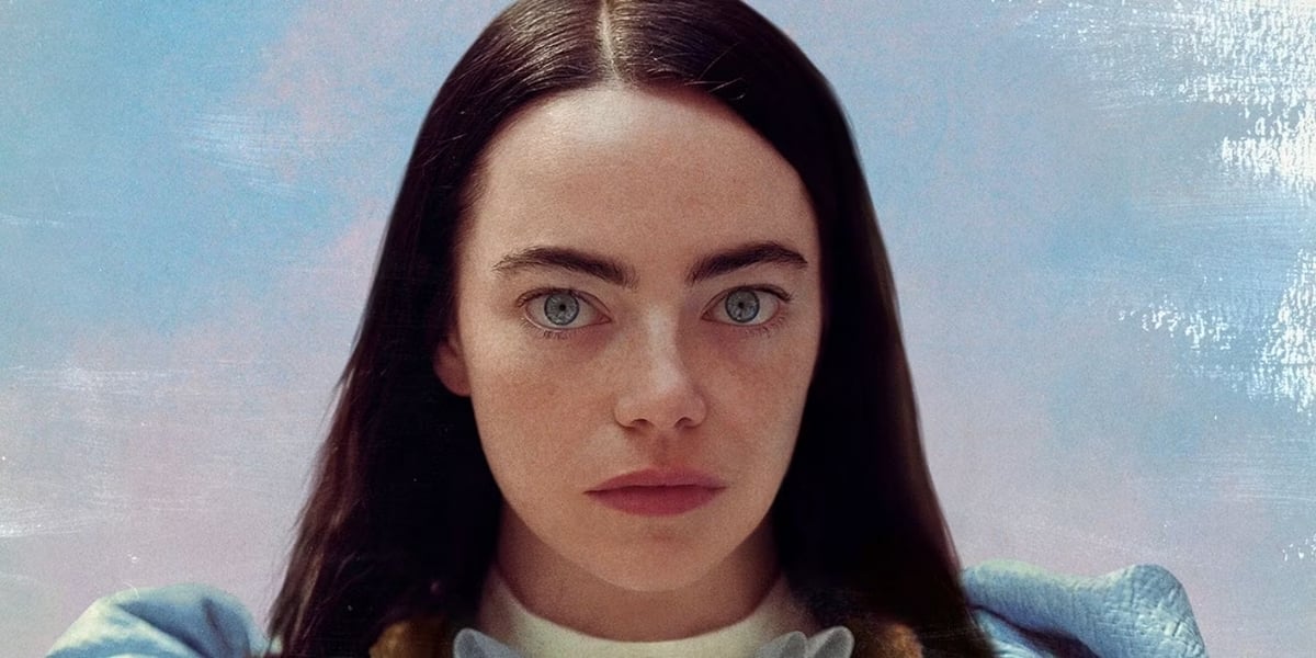 Et billede af Emma Stone, hovedrolleindehaveren i Poor Things 