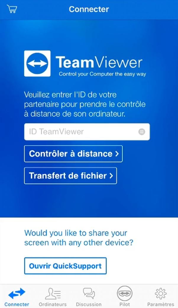 TeamViewer 的界面。.