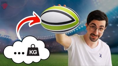 Hvor meget vejer en rugbybold?