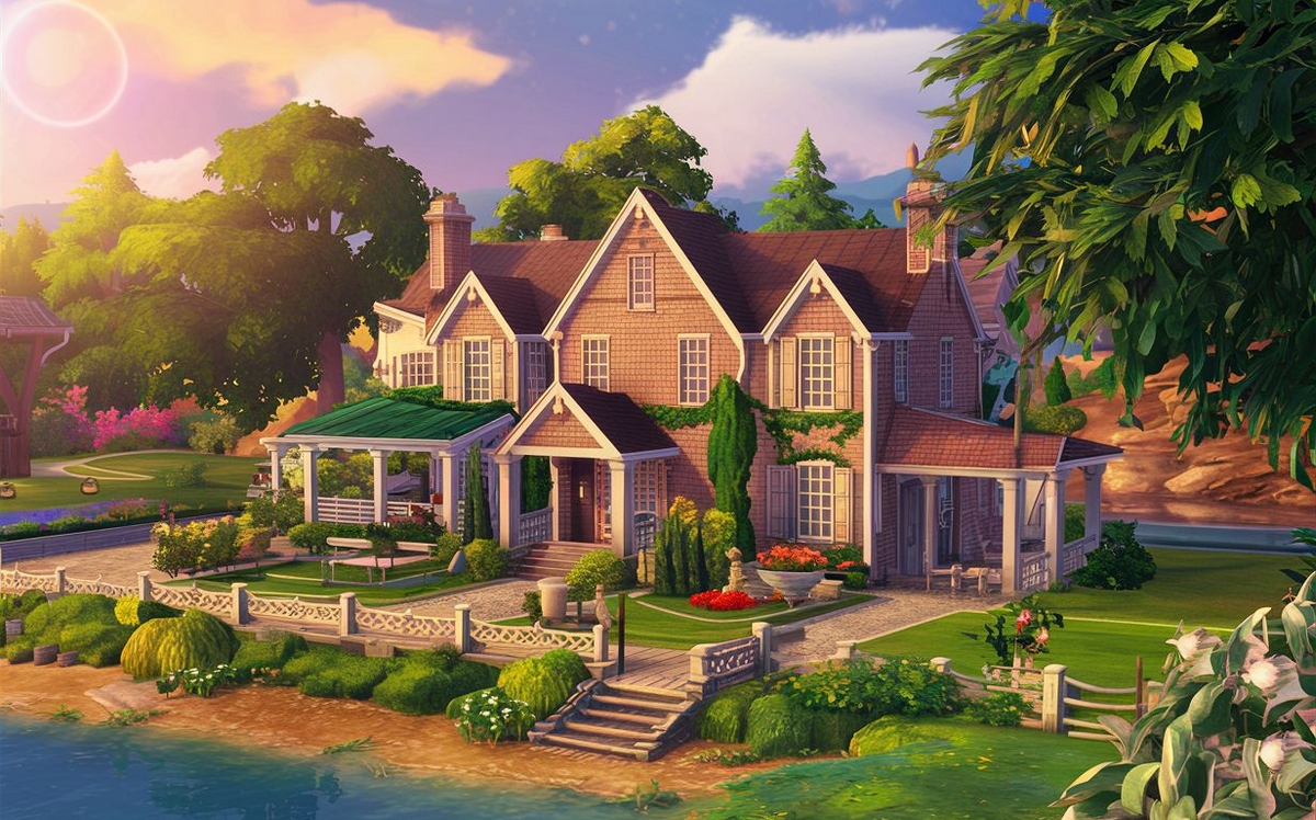 Image of a country house to build in SIMS 4 