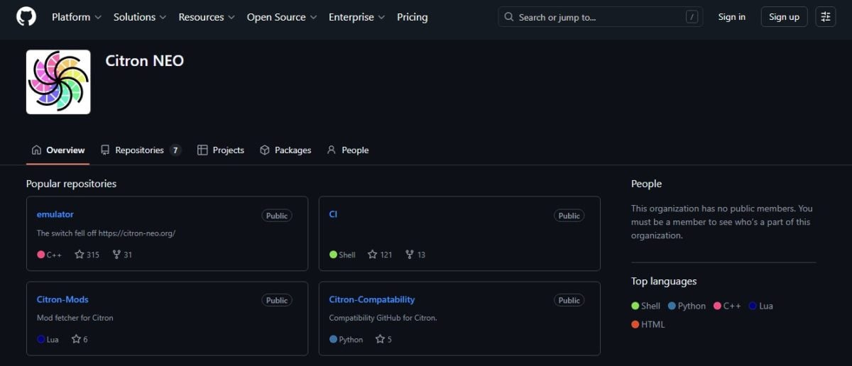 About Citron Neo on GitHub