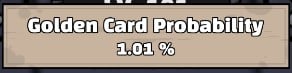 proba 1,01% gold card of boss