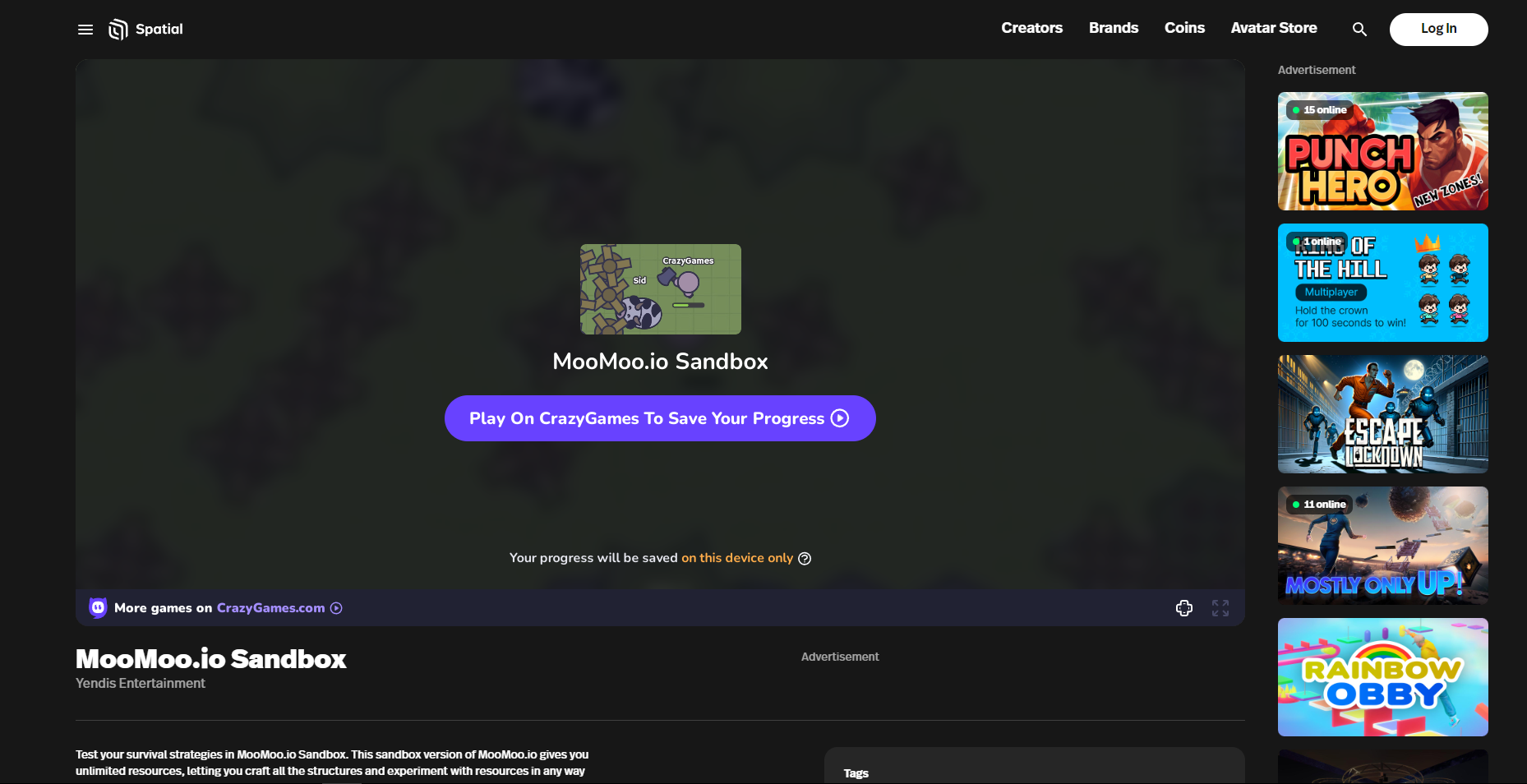 Image illustrating the Moomoo.io Sandbox game