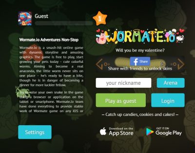 Image illustrating the Wormate.io game
