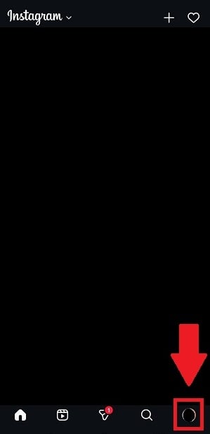 Bouton pour accéder au profil sur Instagram