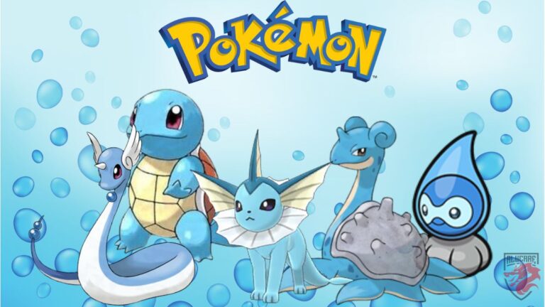 Bildillustration zu unserem Artikel "Was sind die Schwächen von Pokémon mit dem Typ Wasser".