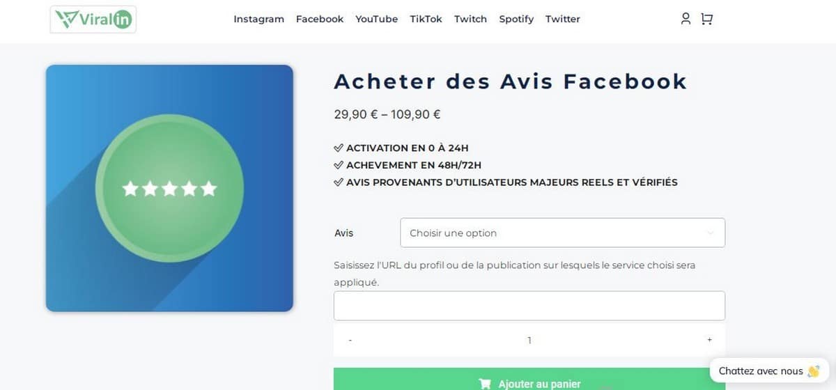 Image Acheter des avis facebook