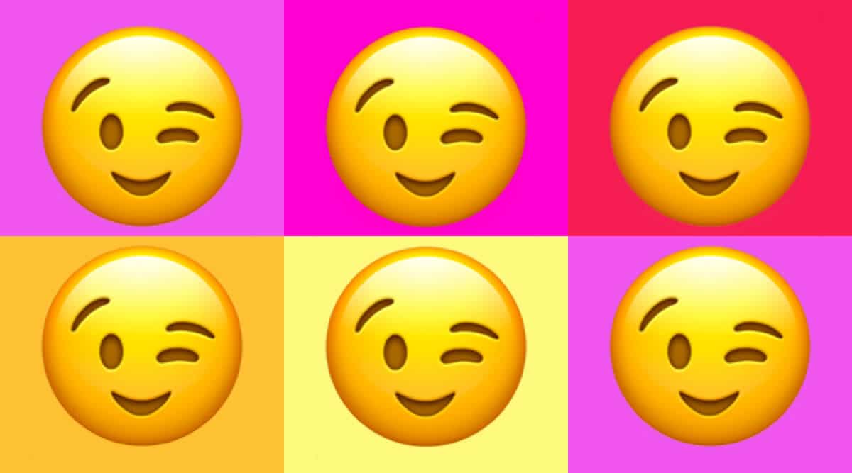 Emoji mengedipkan mata