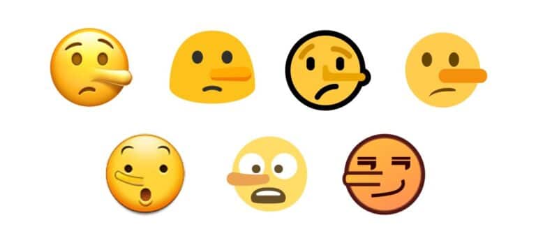 Løgner-emoji