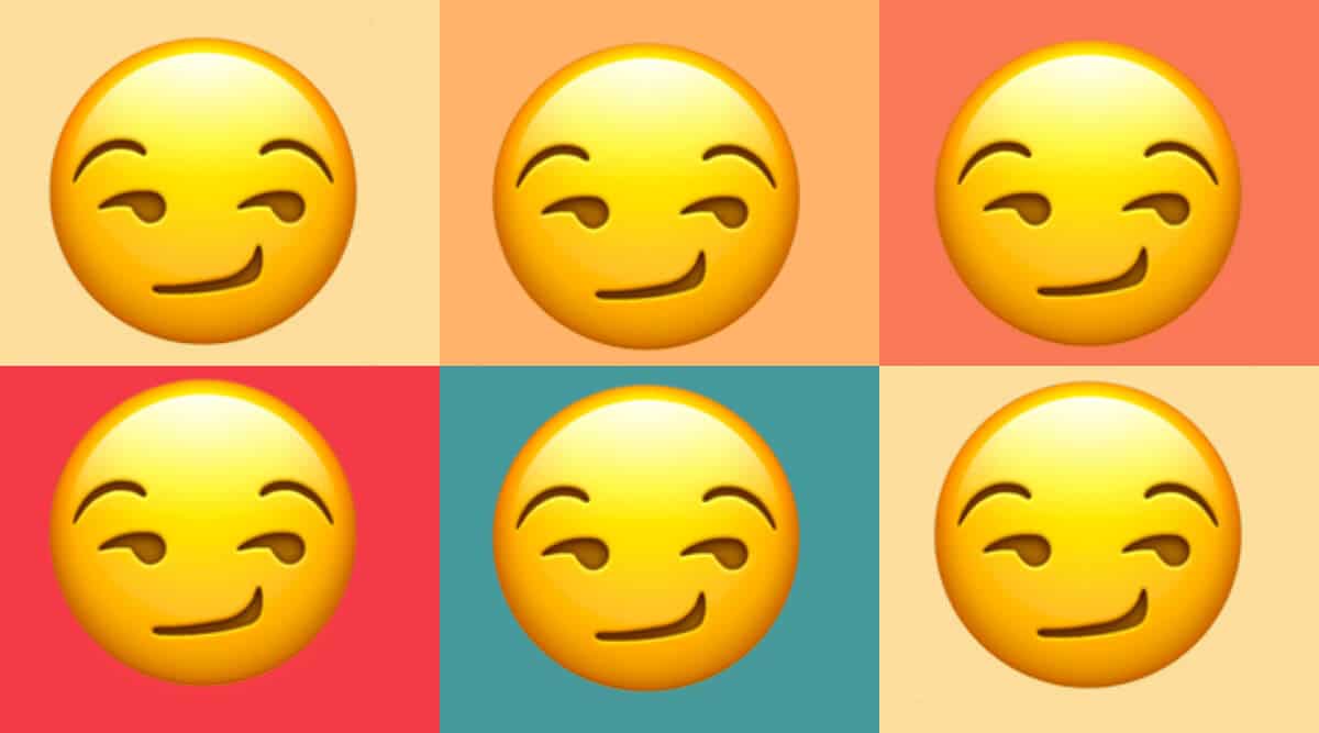 Emoji sourire en coin 