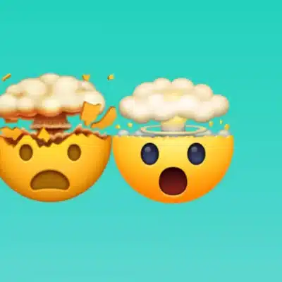Emoji mit explodierendem Kopf