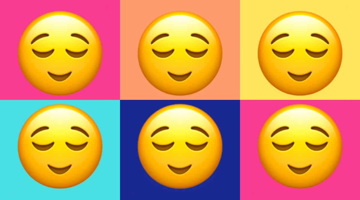 lettet ansigt emoji