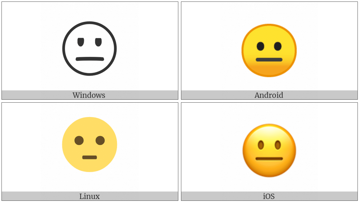 Emojis inexpresivos
