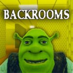 Shrek nell'icona del mini gioco Roblox Backrooms 