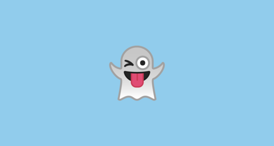 Image illustration of ghost emoji