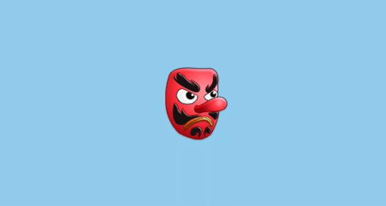 Ilustración de imagen de emoji de monstruo japonés