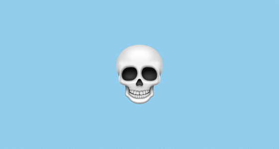 Picture illustration of the skull emoji