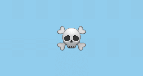 Billedillustration af crossbones kranie emoji
