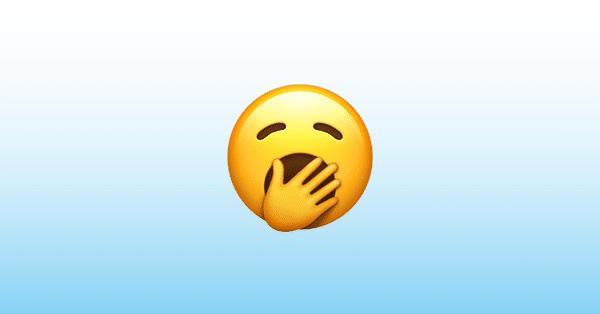 Billede illustration af gabende ansigt emoji