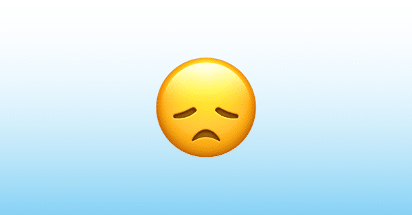 Skuffet ansigt emoji billede illustration