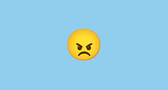 Billedillustration af vred ansigt emoji