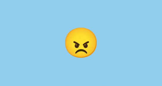 Image illustration of angry face emoji