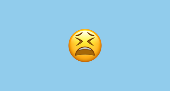Træt ansigt emoji billede illustration