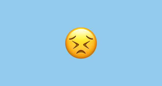 Ilustração de imagem de emoji de rosto perseverante
