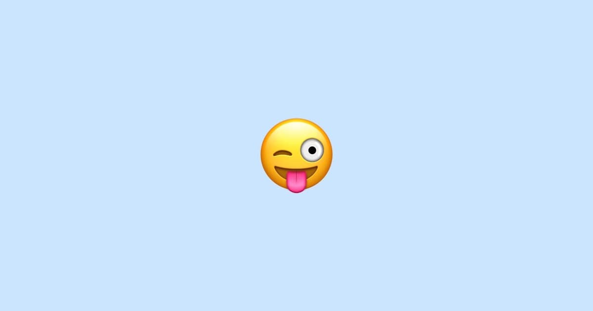 Illustration of the winking face emoji