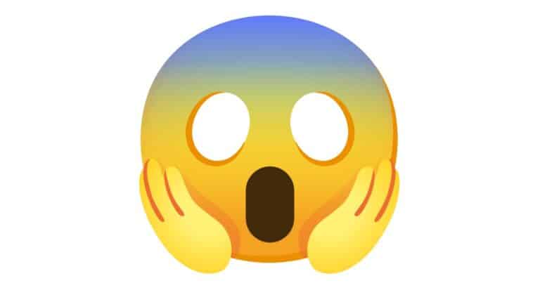 Ilustrasi wajah yang berteriak dalam emoji ketakutan