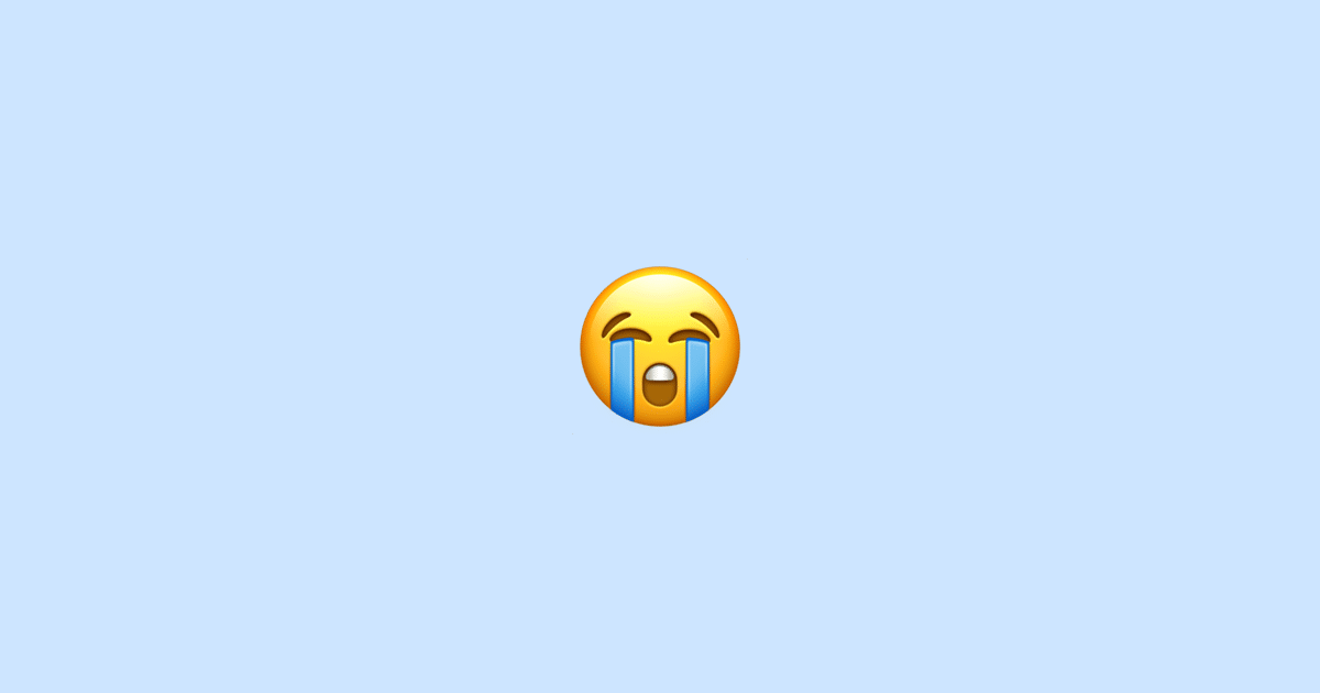 Ilustración de imagen de emoji llorando