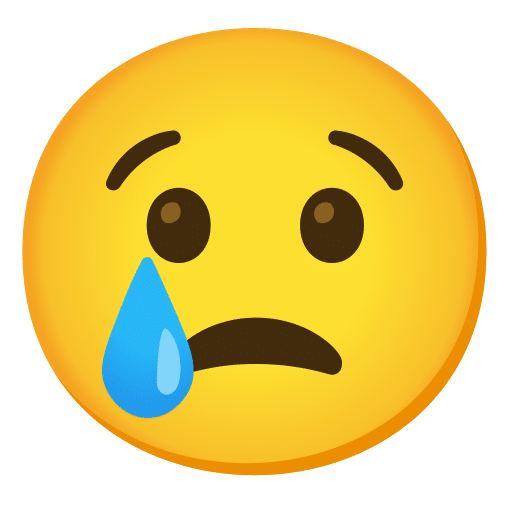 Emoji-billede af grædende ansigt