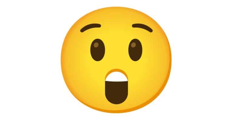 Image illustration of stunned emoji